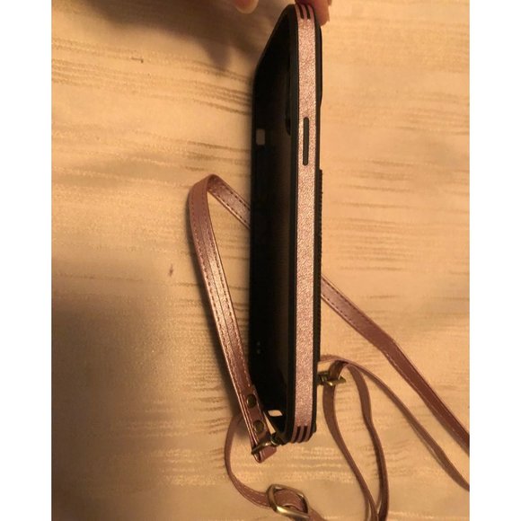 Crossbody Strap Lanyard / Card Holder Leather Case for iPhone 13 - Picture 7 of 9